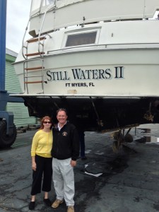 Claudia and Curtis during survey