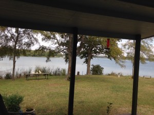 View from front porch at lake