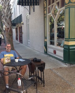 Sitting outside Fantastic Fudge