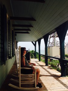 Rocking the day away in the cool sea breeze