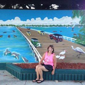 Art work in Cocoa. Many of the buildings show historic scenes
