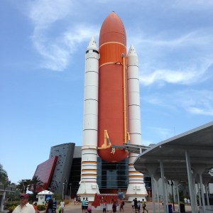 Outside the Atlantis building