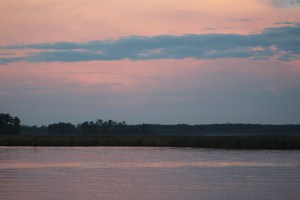 Anchorage spot at the south end of canal