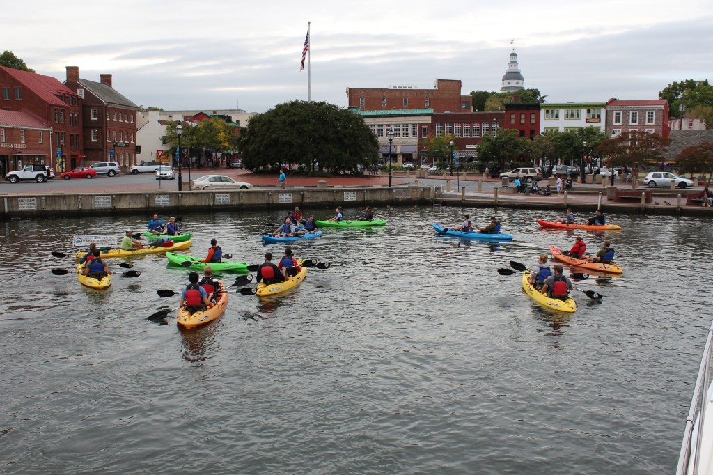 Paddleboards, kayaks, small boats, large boats all make the trek up Ego Alley