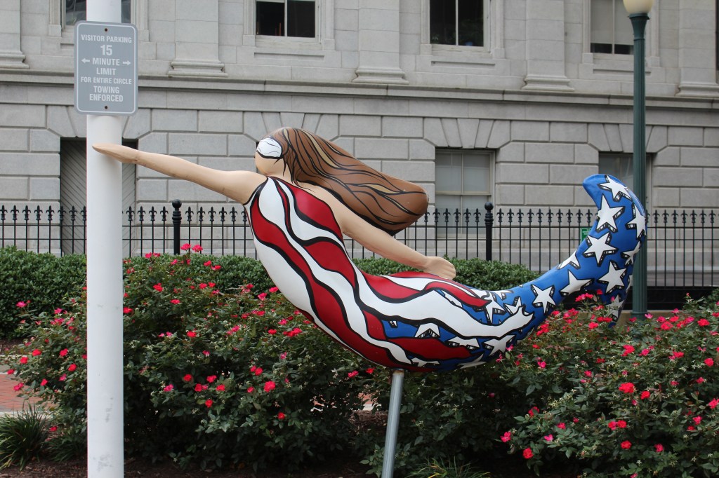 Blind Justice at the courthouse