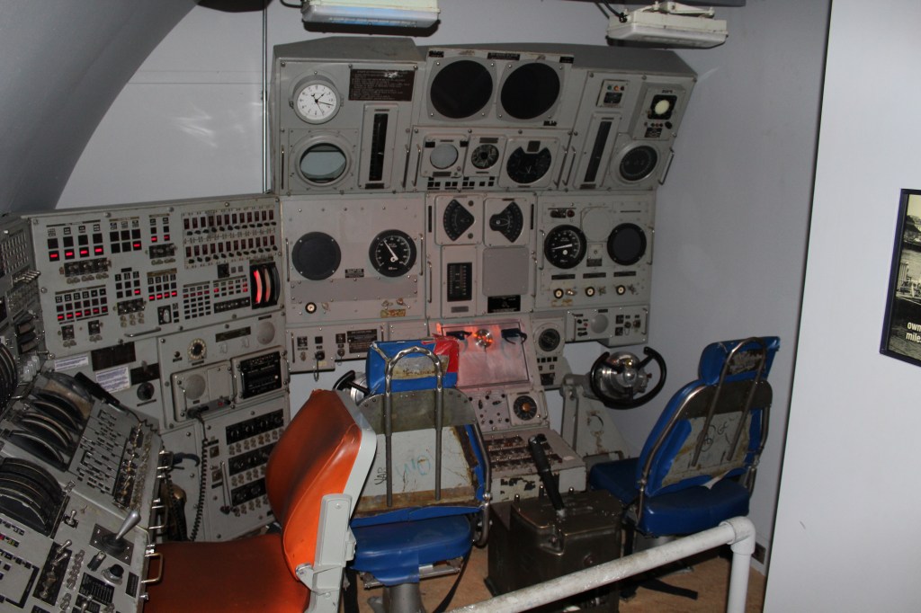 The skipper got all excited when he saw the inside of a submarine