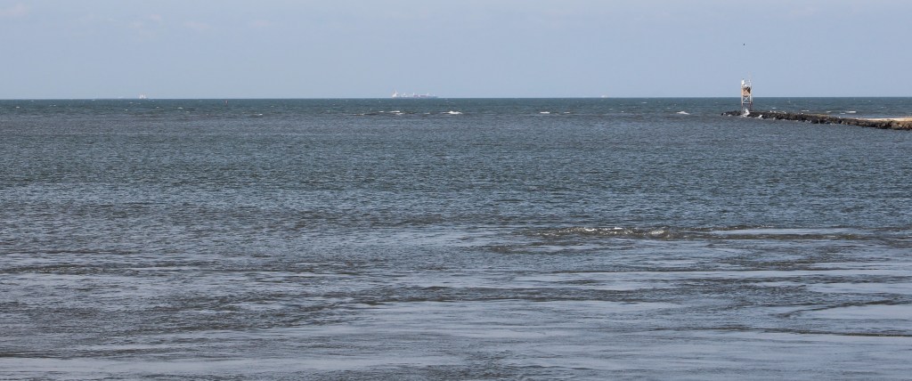 Entering Delaware Bay from Cape May Canal