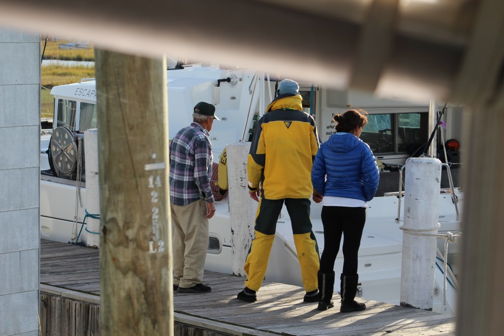 Dock Master and Captain making nice after getting docked