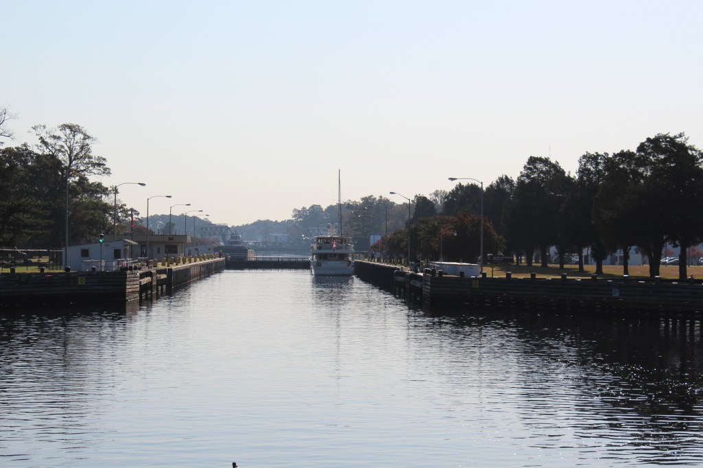 Entering the Great Bridge Lock