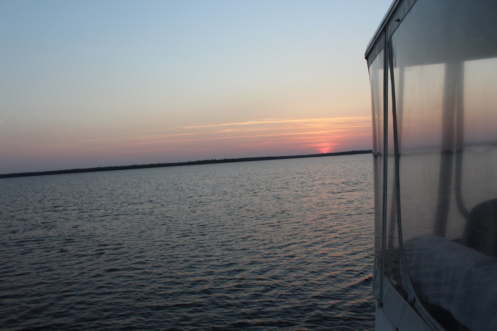 Mile 57 - Sunset at anchor in Broad Creek